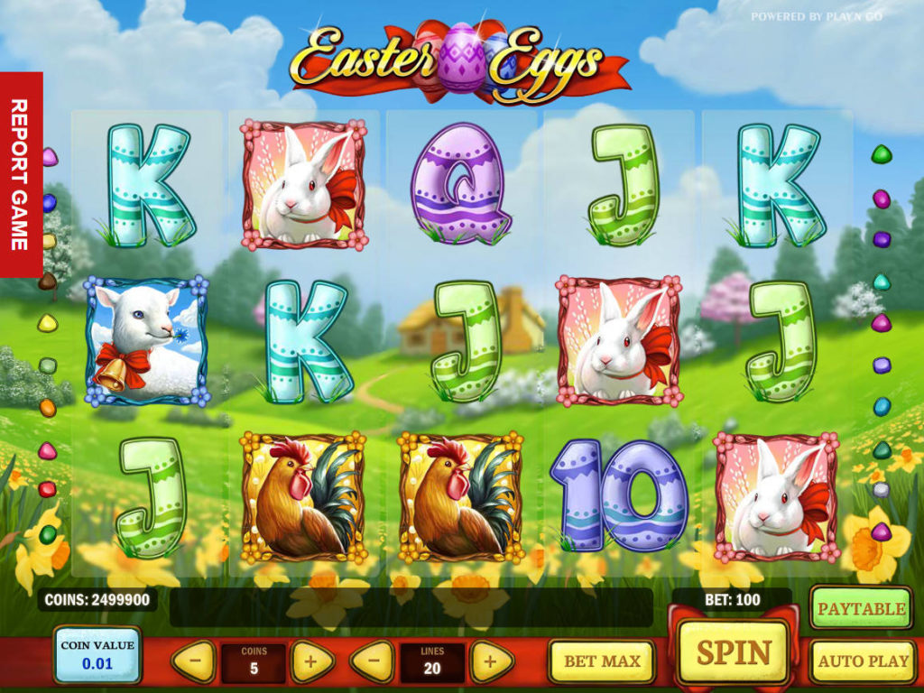 Графическое оформление слота Easter Eggs из казино Вулкан